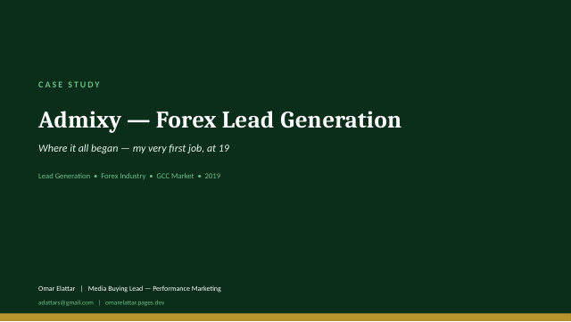 Admixy Forex lead-gen case study cover