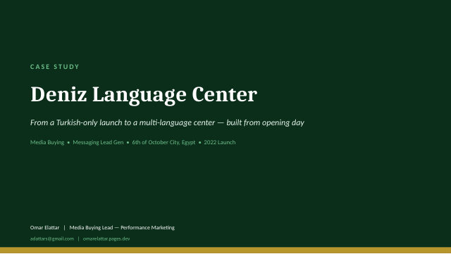 Deniz Language Center case study cover